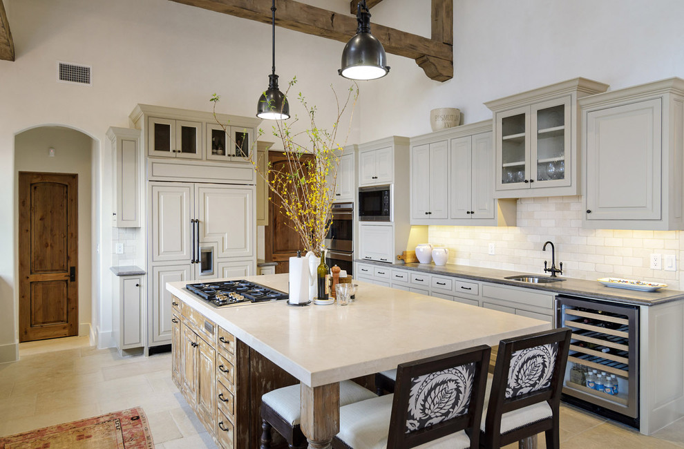 This is an example of a rustic kitchen in Austin.