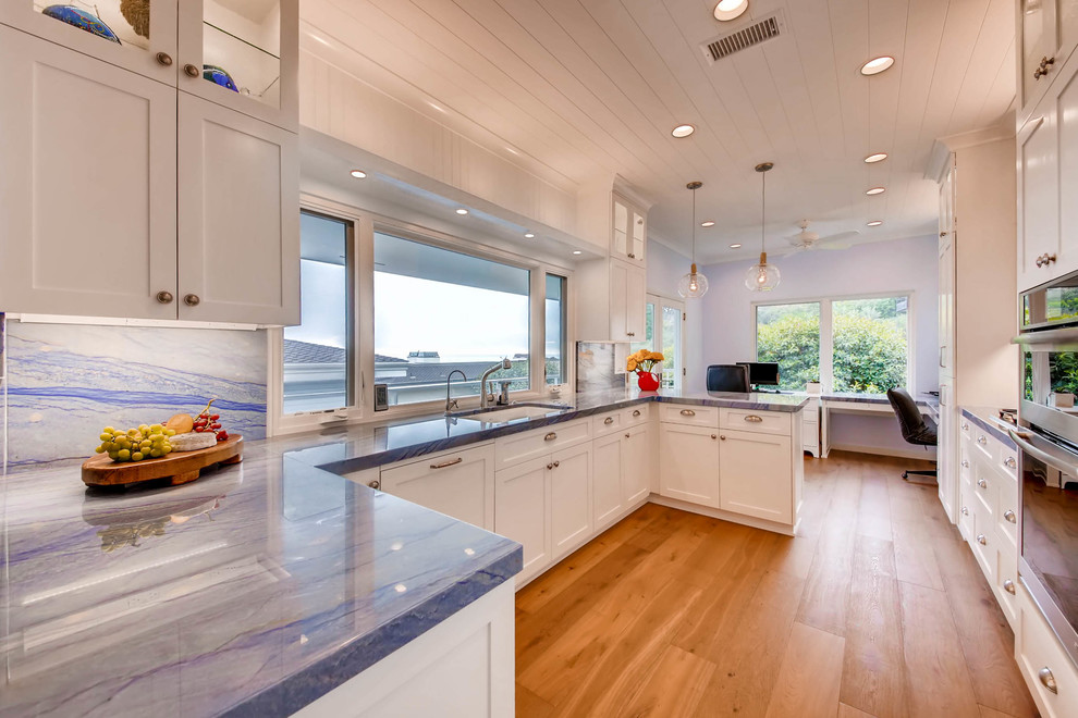 Azul Macaubas Quartzite Kitchen San Diego By Brazilian Exotic Granite Houzz