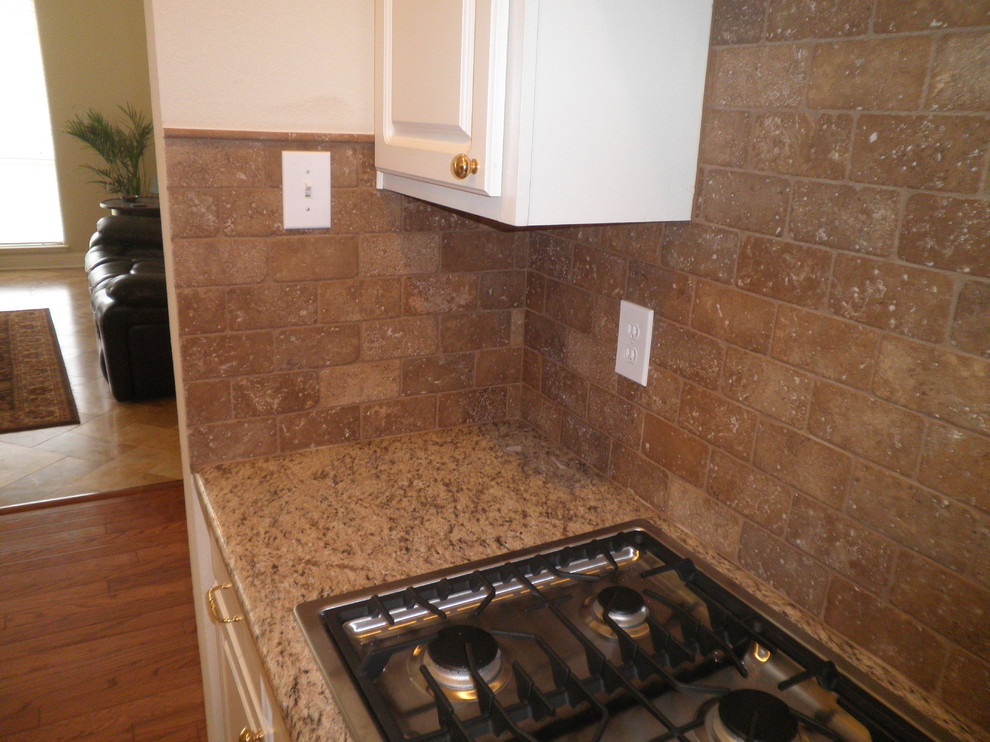 Backsplash Traditional Kitchen Austin by Perkins Flooring