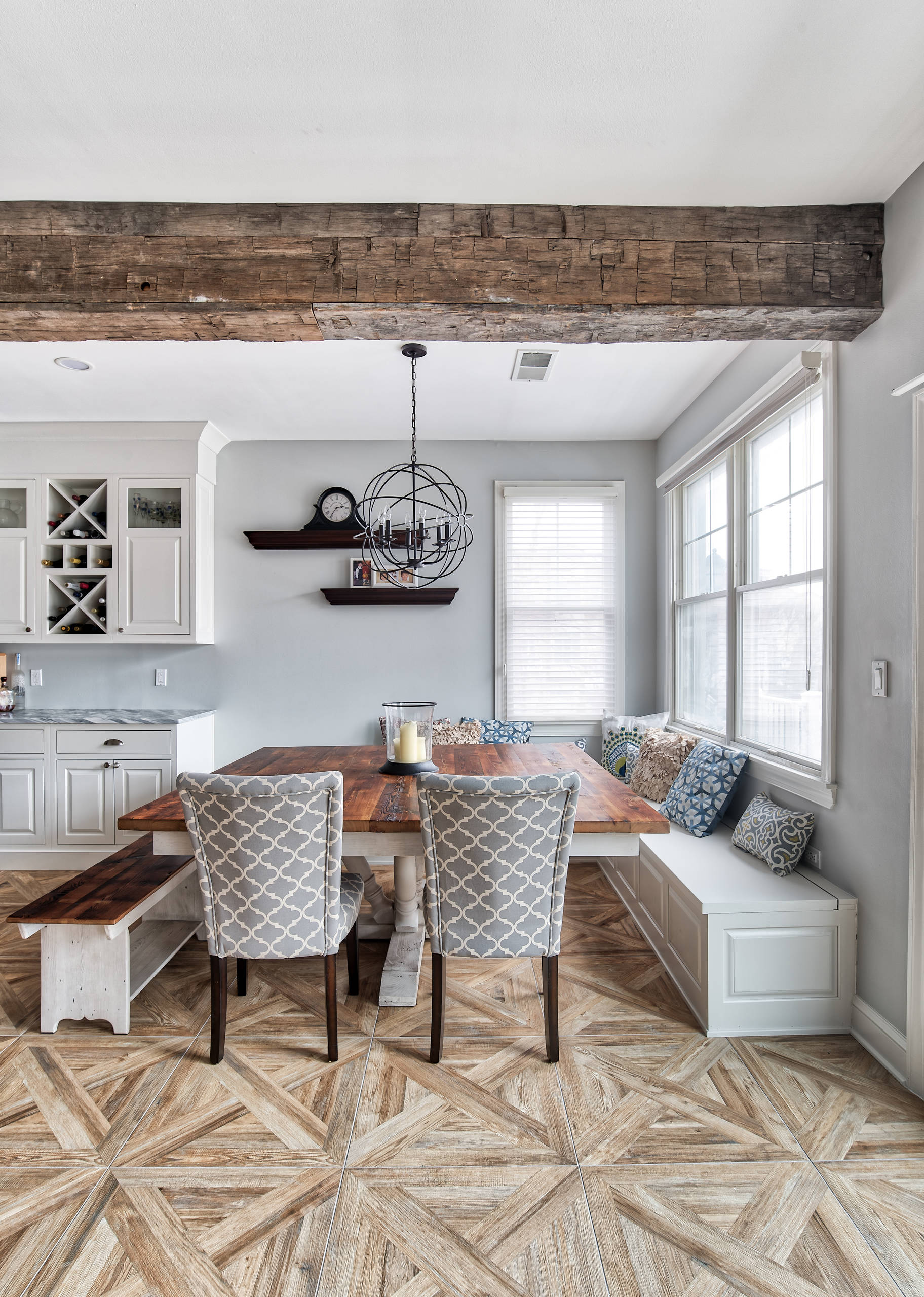 farmhouse banquette seating