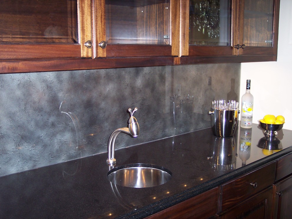 Bar Backsplash Traditional Kitchen Houston by S. Bumbera Glass
