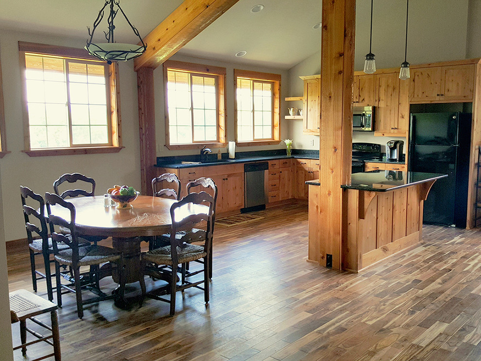 Barn Style Guest House with Garage Farmhouse Kitchen Birmingham by Barn Pros Houzz