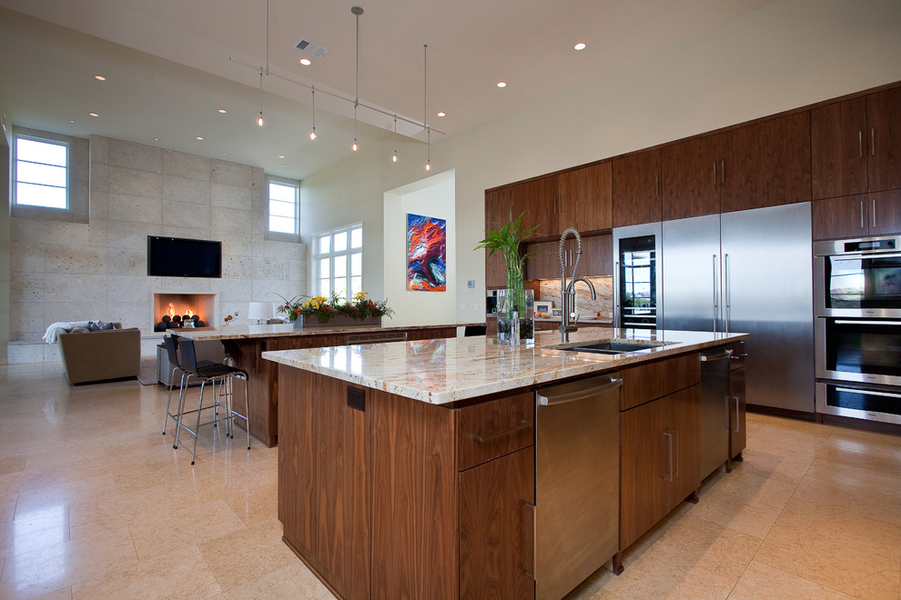 Trendy kitchen photo in Austin with stainless steel appliances
