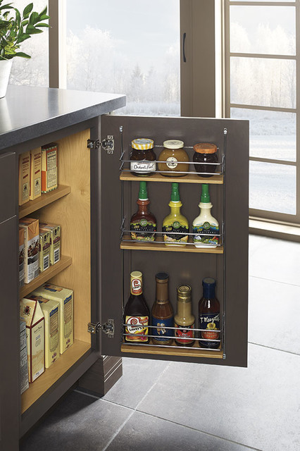 Base Utensil Pantry Pull Out Cabinet with Knife Block