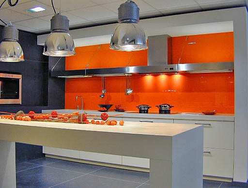 Example of a minimalist kitchen design in Other