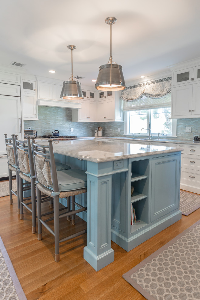Example of a mid-sized beach style kitchen design in Other
