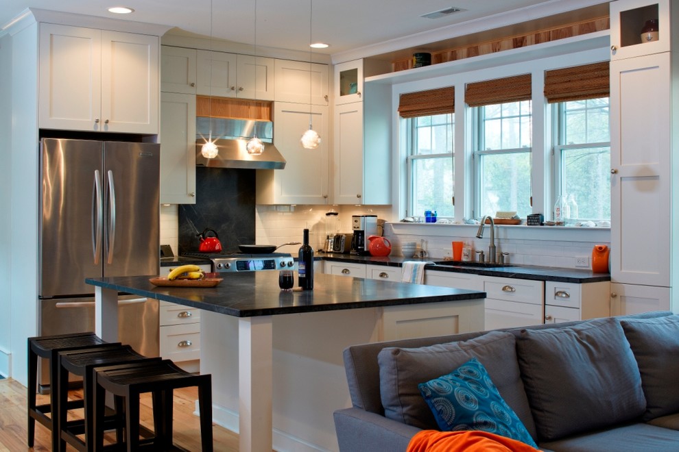 This is an example of a coastal kitchen in DC Metro.