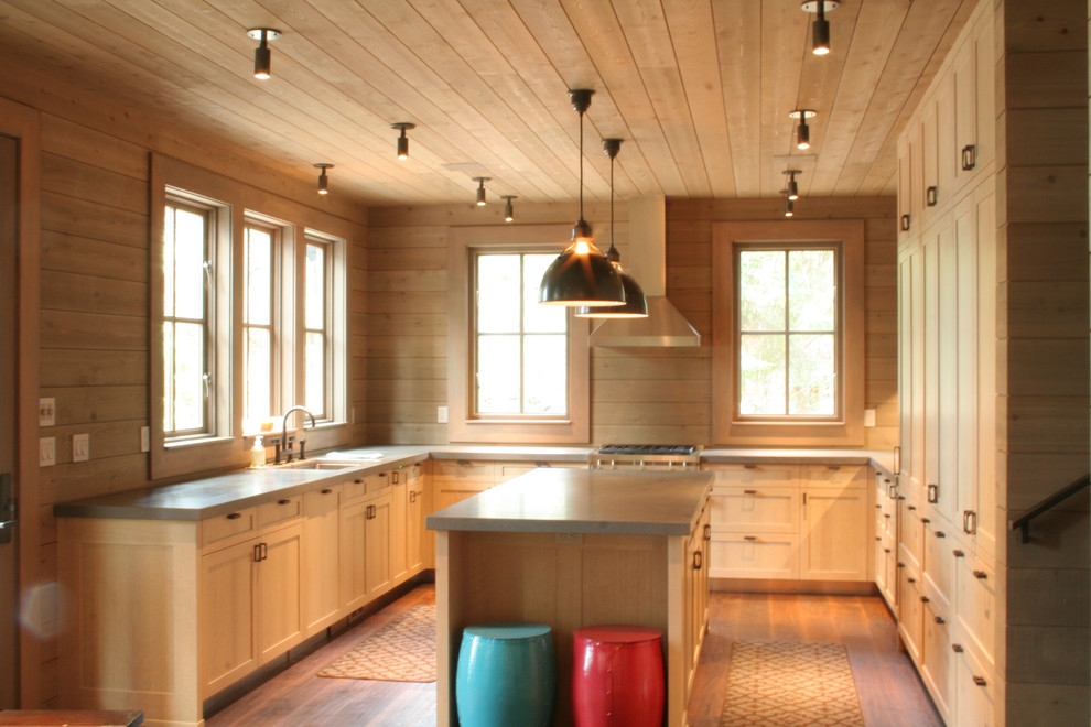 Inspiration for a rustic kitchen in Seattle.