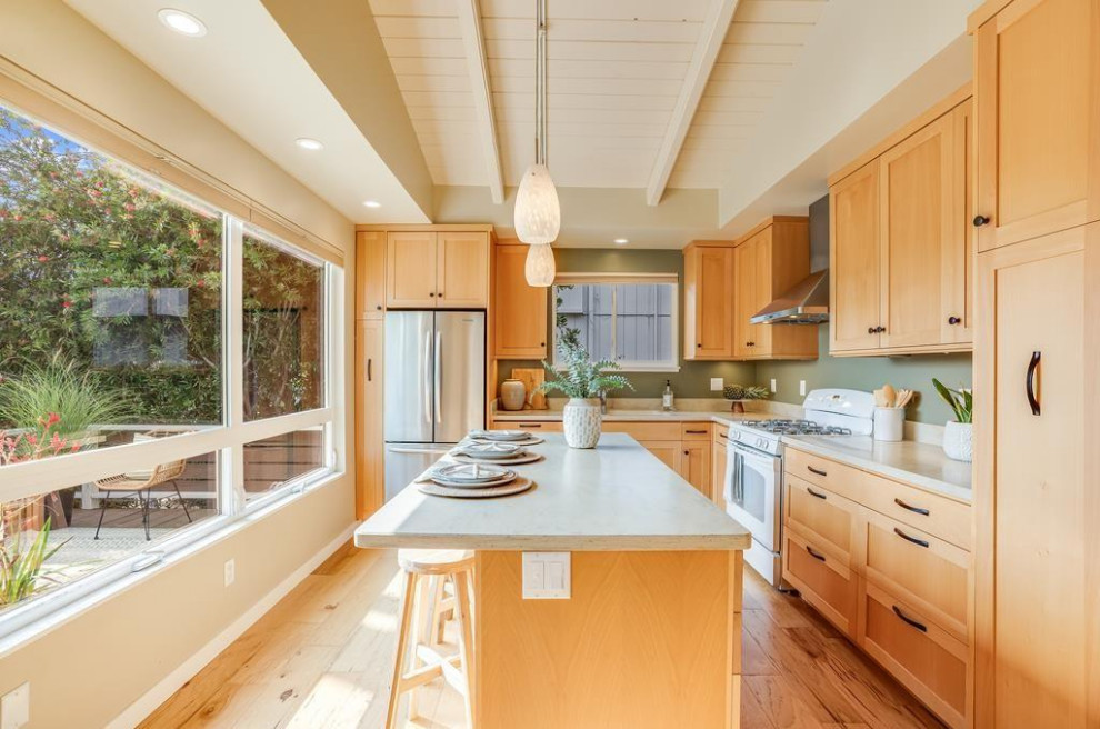 Photo of a small beach style kitchen in Other.