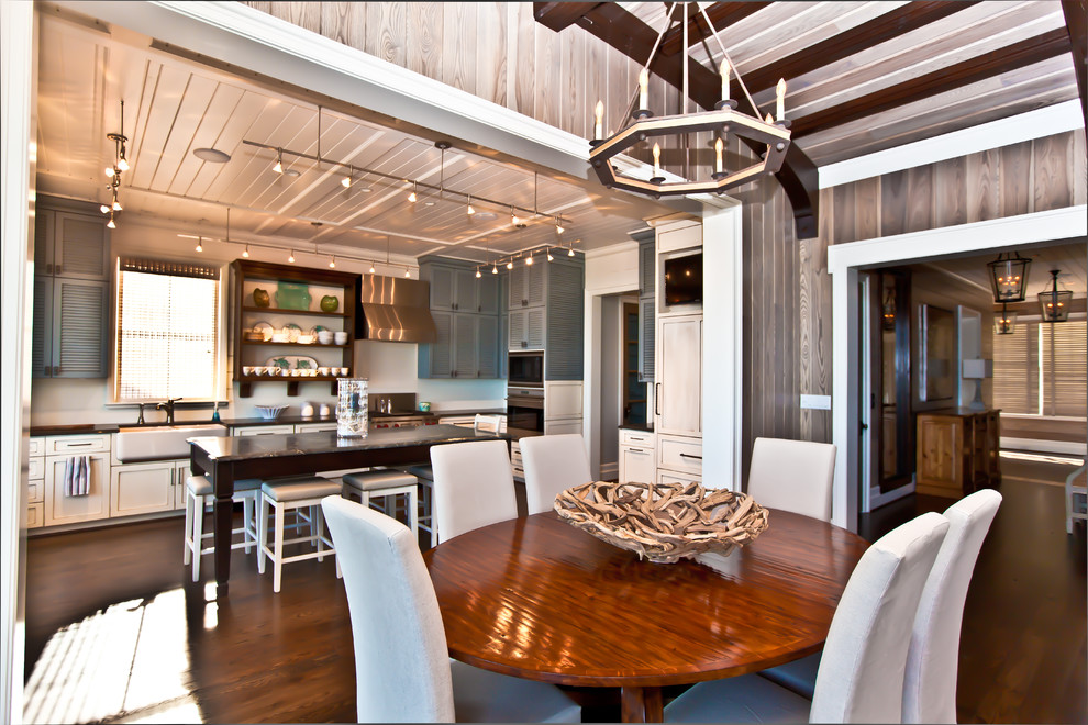 Inspiration for a coastal kitchen remodel in Raleigh
