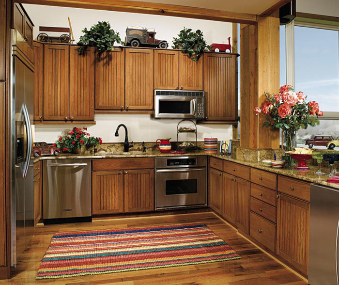 Beadboard Cabinets In A Rustic Kitchen, Cabinet Warehouse Denver Reviews