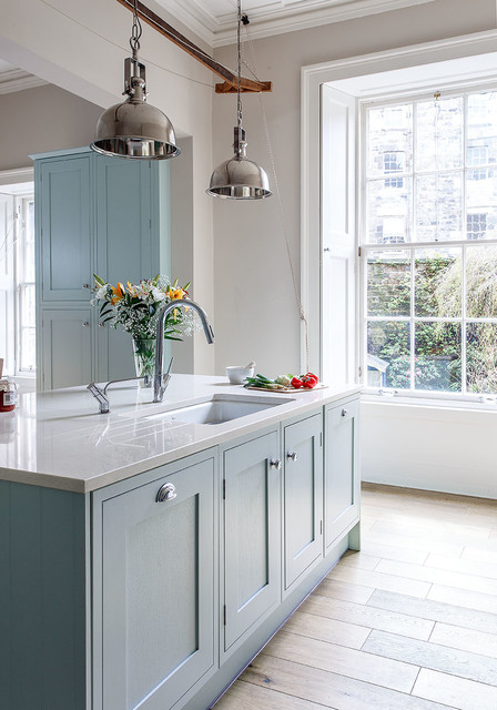 Beautiful Blue - Traditional - Kitchen - Edinburgh - by Kitchens ...