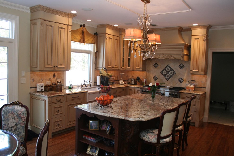 This is an example of a victorian kitchen in Orange County.