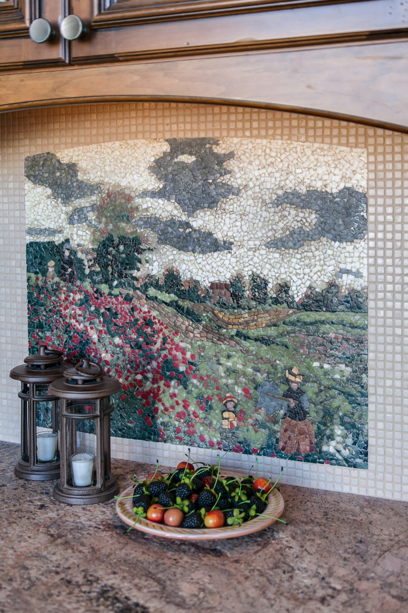 mosaic masterpieces colorado on Custom Mosaic Tile Backsplash Houzz