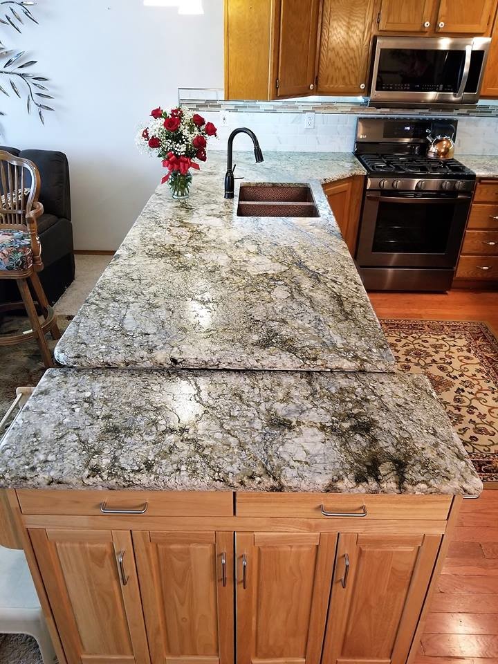 Beautiful Kitchen With Blue Dunes, Granite Countertops Seattle 4th Ave
