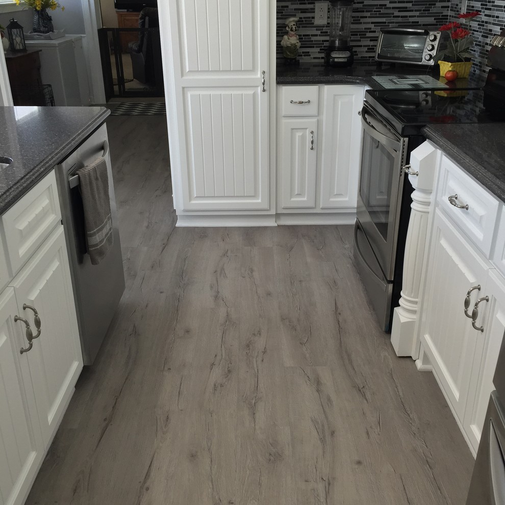 Beautiful Tile Backsplash & LVP Flooring - Modern - Kitchen - Raleigh ...