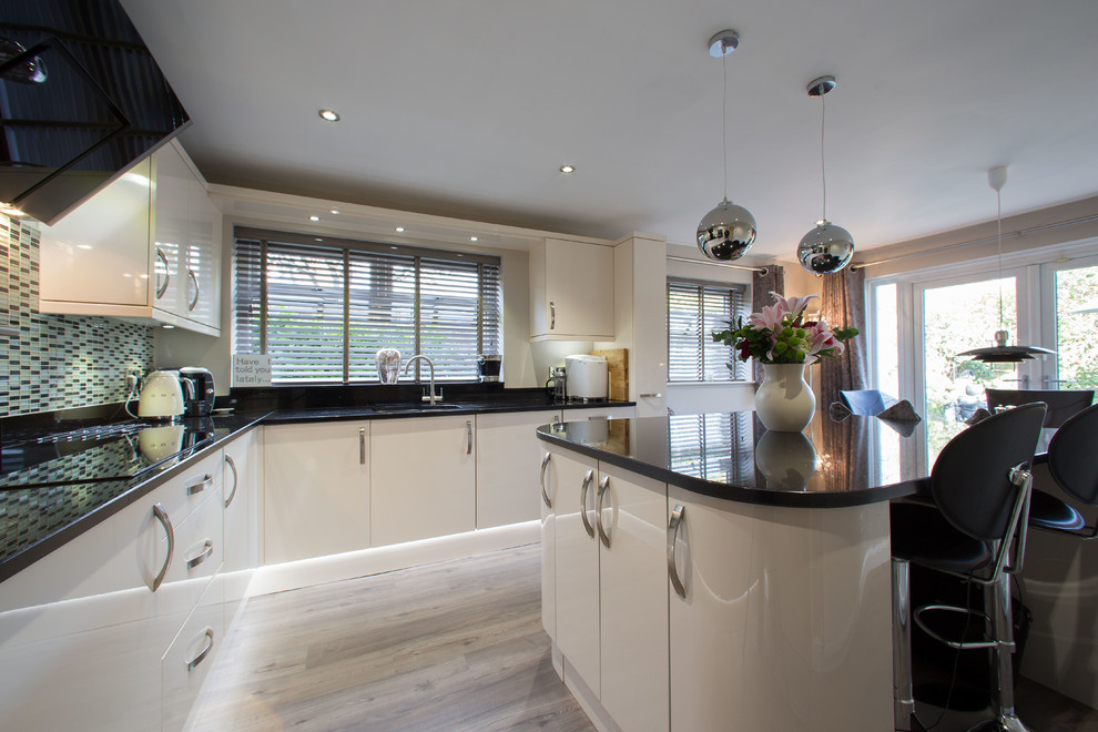Beautiful White Open Plan Kitchen, Leeds - Contemporary - Kitchen - Other - by Harris Interiors ...