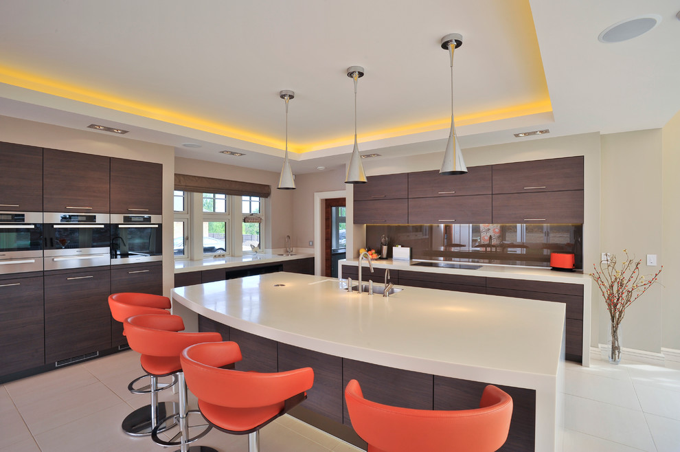 Example of a trendy kitchen design in Manchester