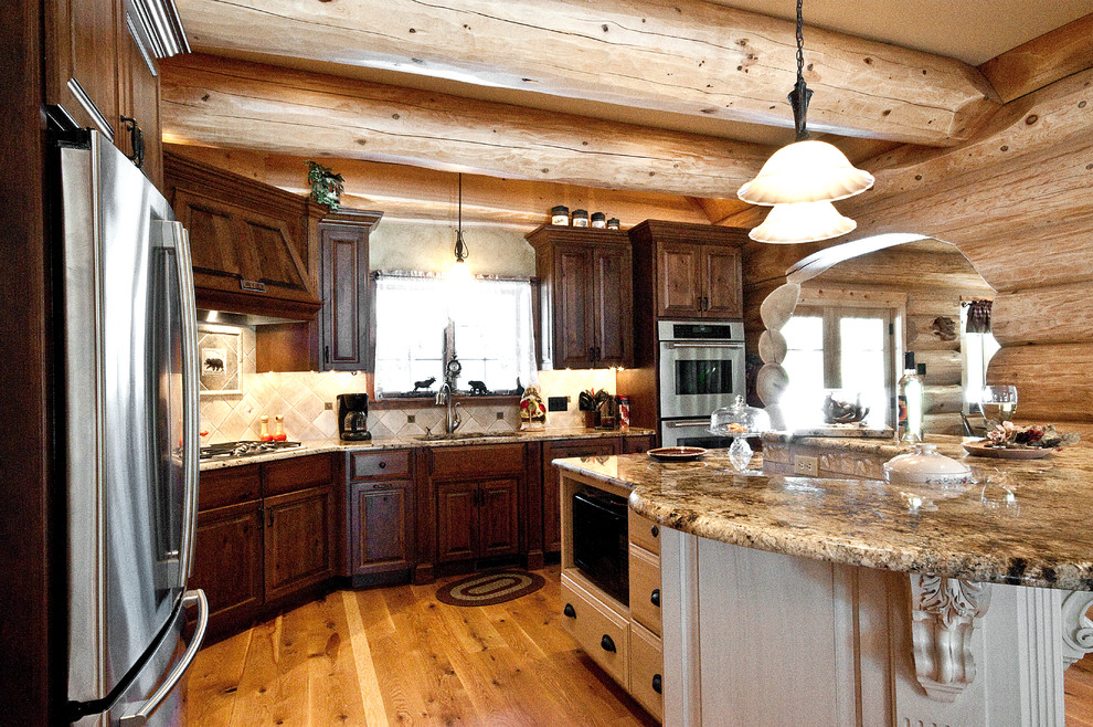 Design ideas for a rustic kitchen in Boise.
