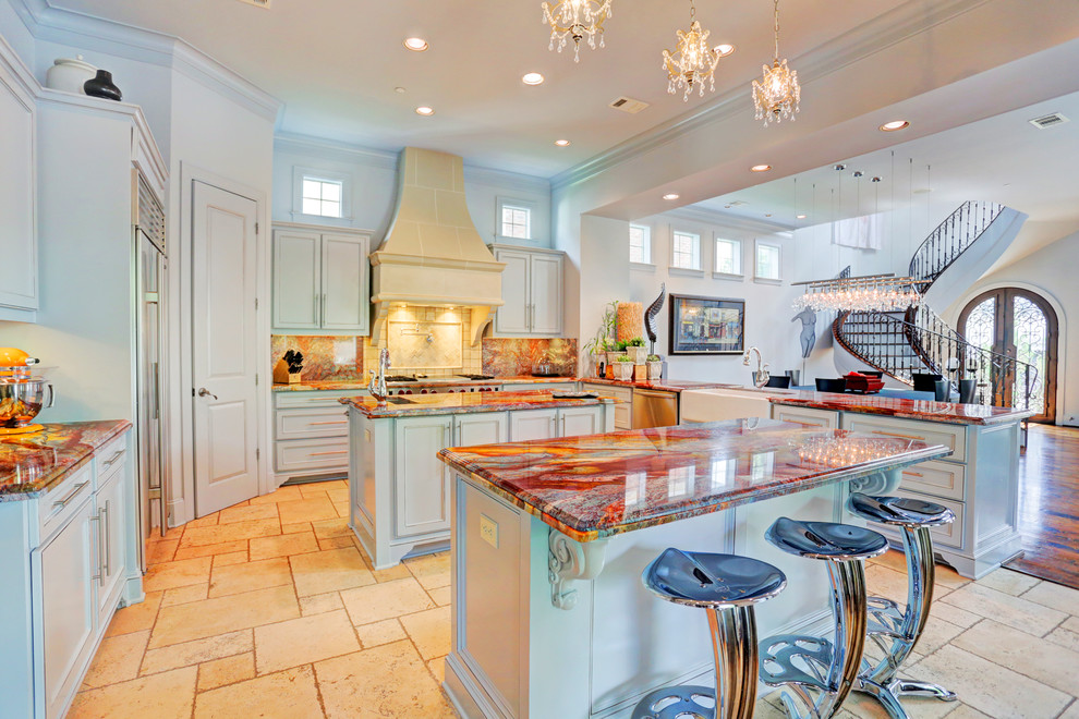 Bellaire - space planning and structural design - Mediterranean - Kitchen - Houston - by GEI ...