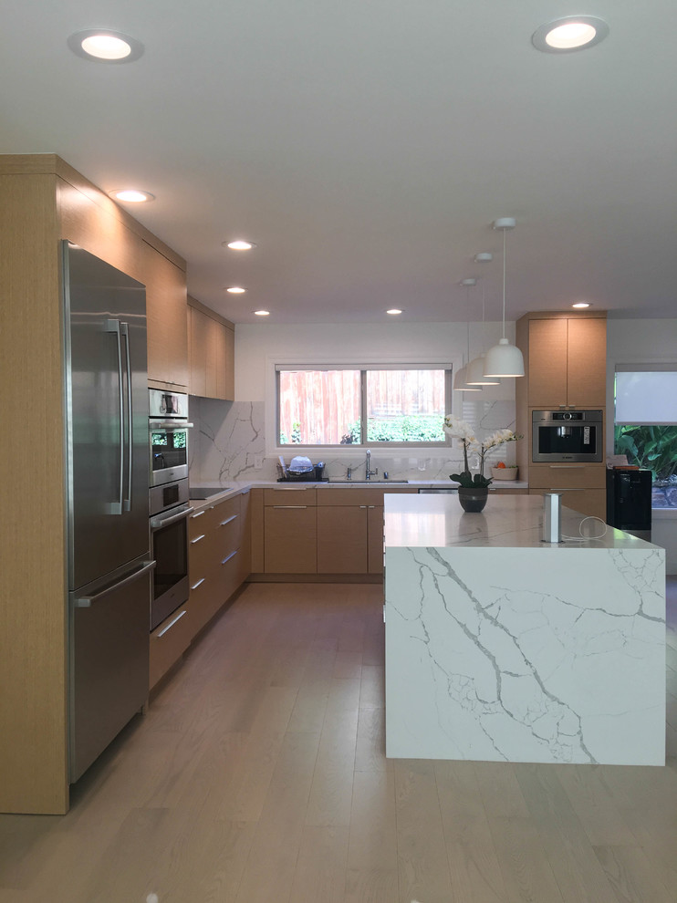 Belmont Modern Rif Oak Kitchen Modern Kitchen San Francisco by Kitchen Inspiration Inc