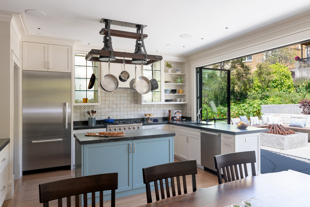 Transitional kitchen photo in San Francisco
