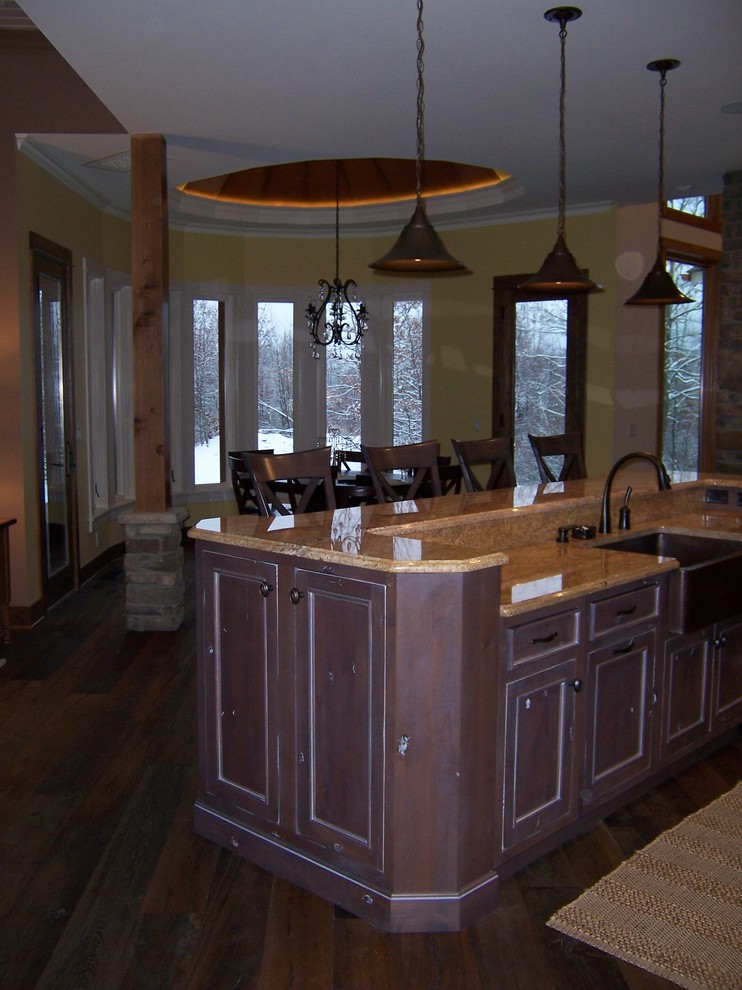 Bertch Custom / Woodbridge Inset Door Style / Rustic Alder Wood / Mocha