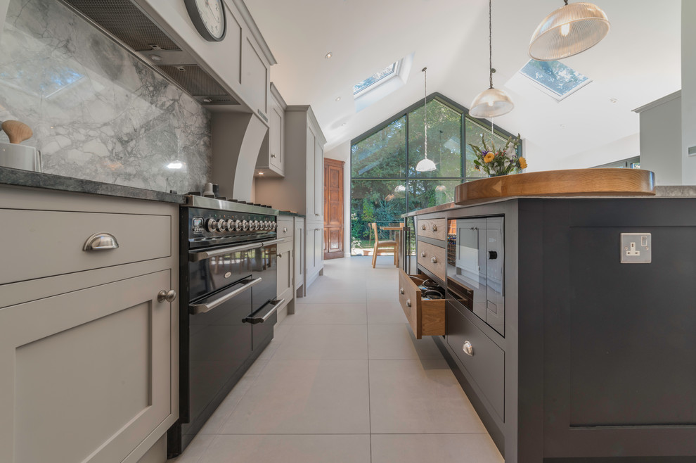 Photo of a contemporary kitchen in Cheshire.