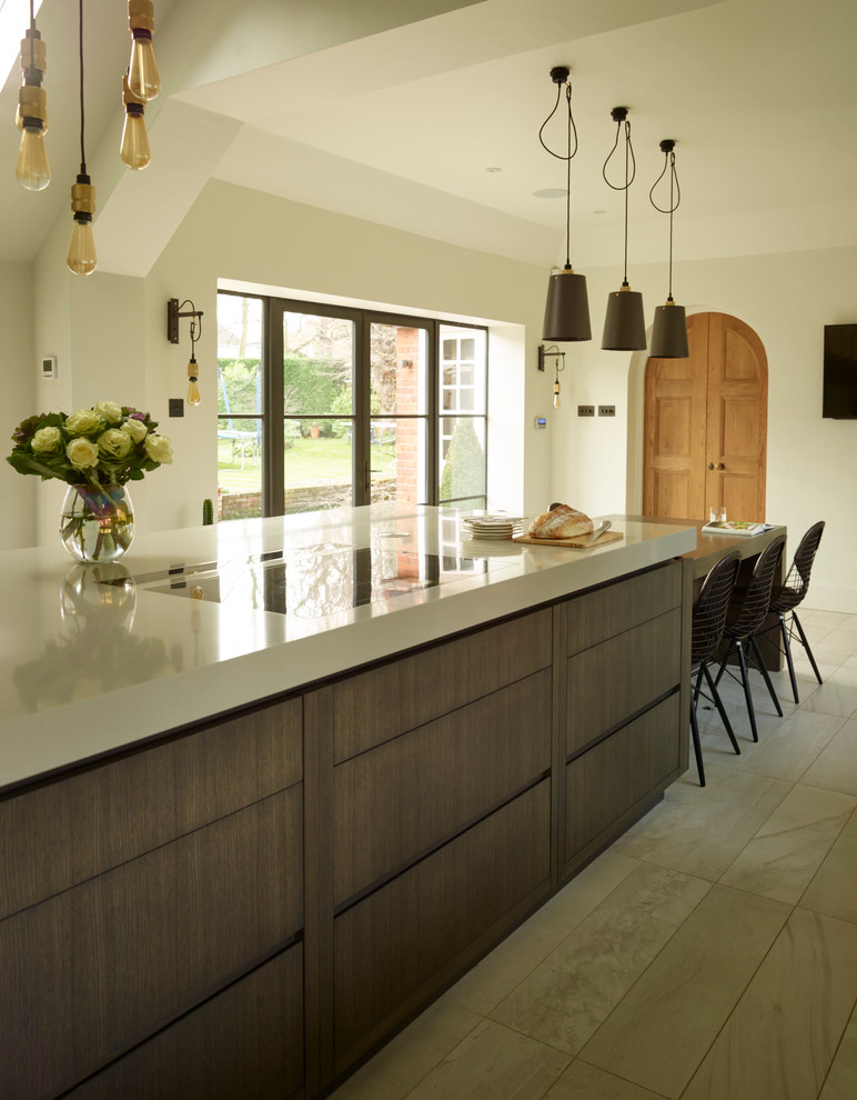 Photo of a medium sized contemporary kitchen in Kent.