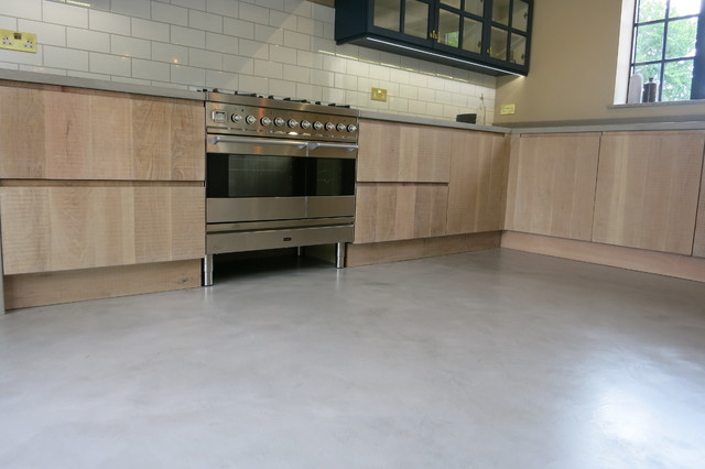 Beton Cire Flooring Work Surfaces And Bathroom Wetroom Contemporary Kitchen Dorset By Modern Home Solutions Houzz Ie