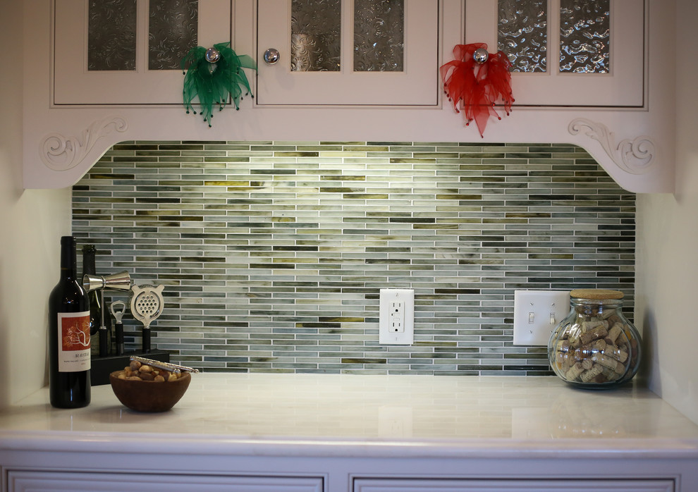 Beveled Subway Kitchen Backsplash Kitchen Boston By Adone Tile Bath