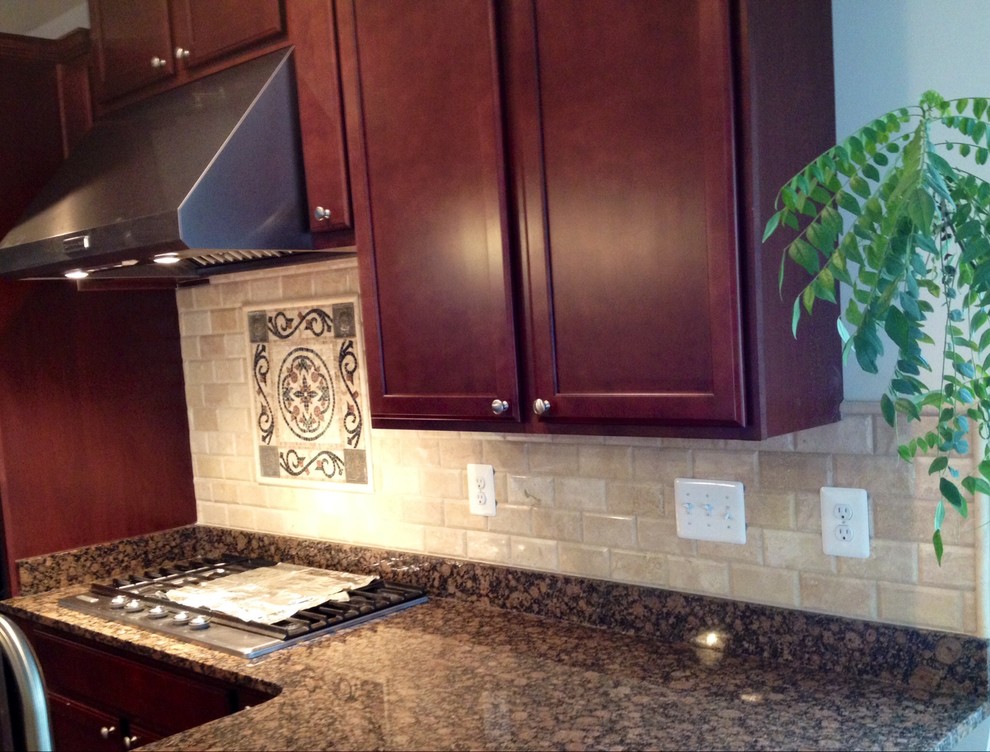 This is an example of a mediterranean kitchen in Baltimore.