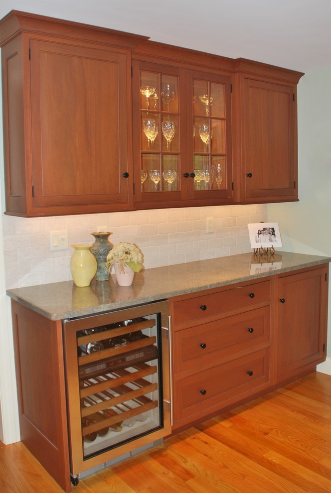 Beverage Centers - Traditional - Kitchen - Boston - by Heartwood Kitchens