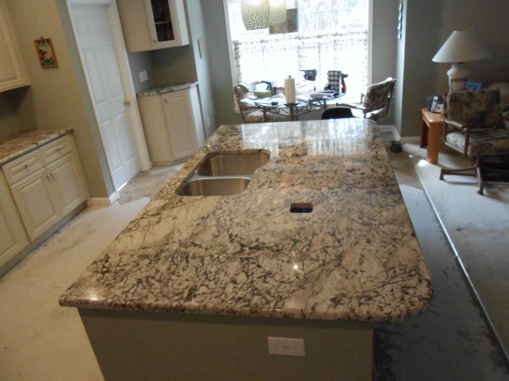 Bianco Antico Granite Countertop Color Examples Traditional Kitchen