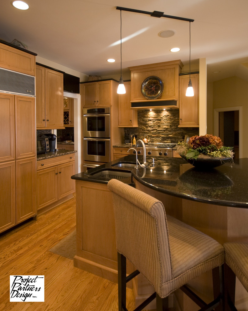 Black and Tan Kitchen Traditional Kitchen Chicago by Project