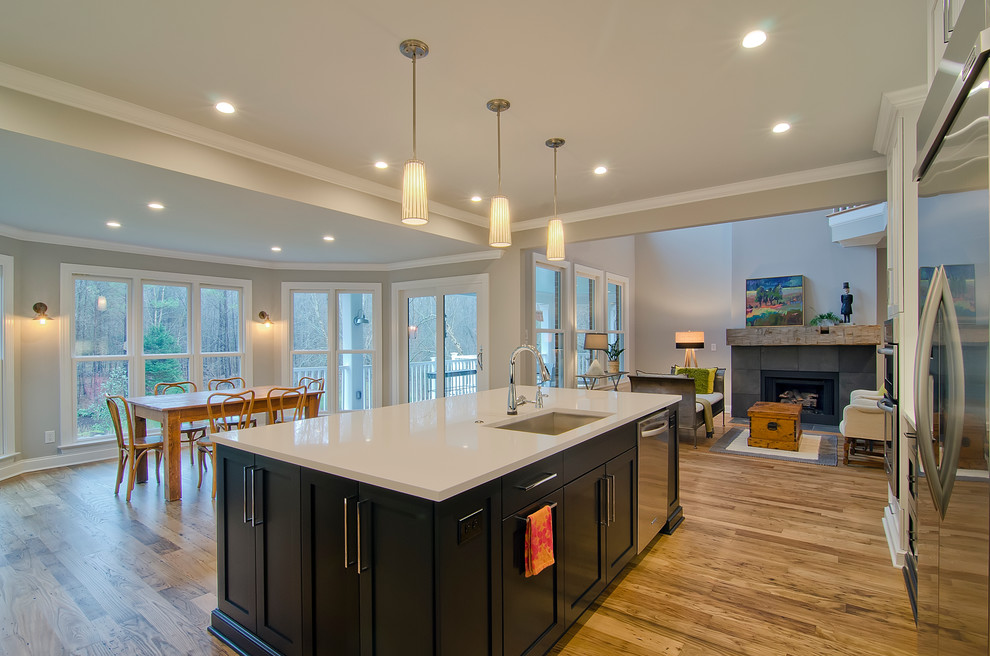 Black and White Kitchen Remodel Contemporary Kitchen Charlotte
