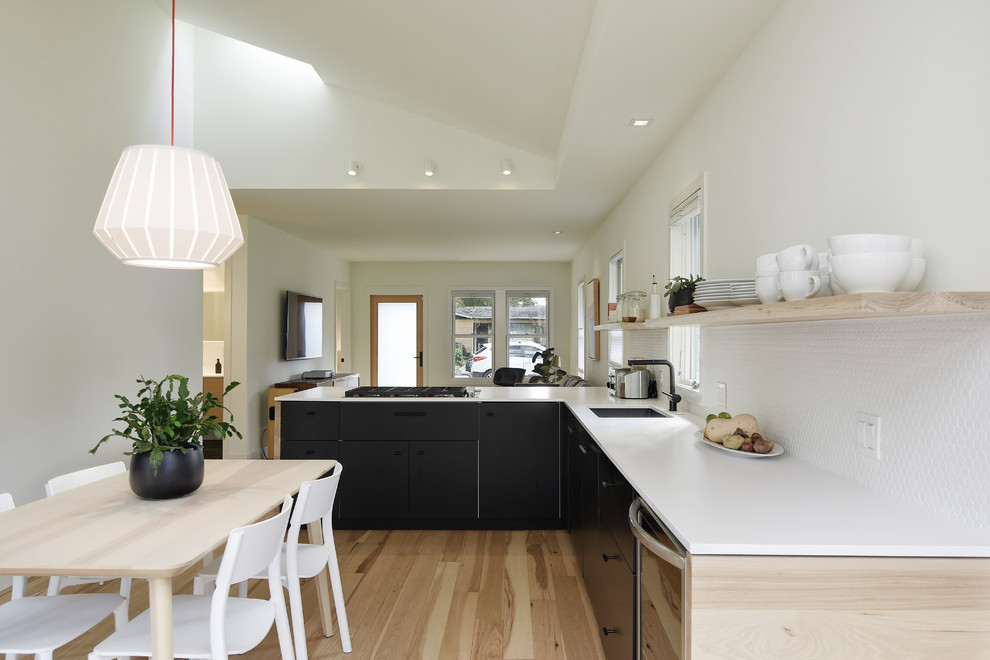 This is an example of a scandi kitchen in Austin.