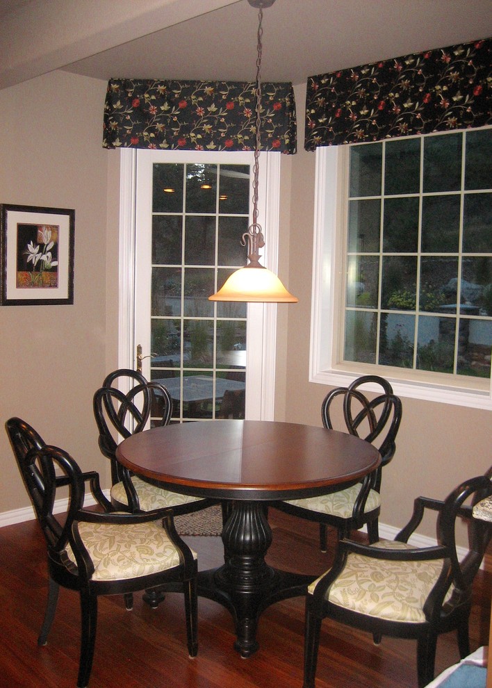 Black Floral Kitchen Nook Valances Dining Room Denver by GEM