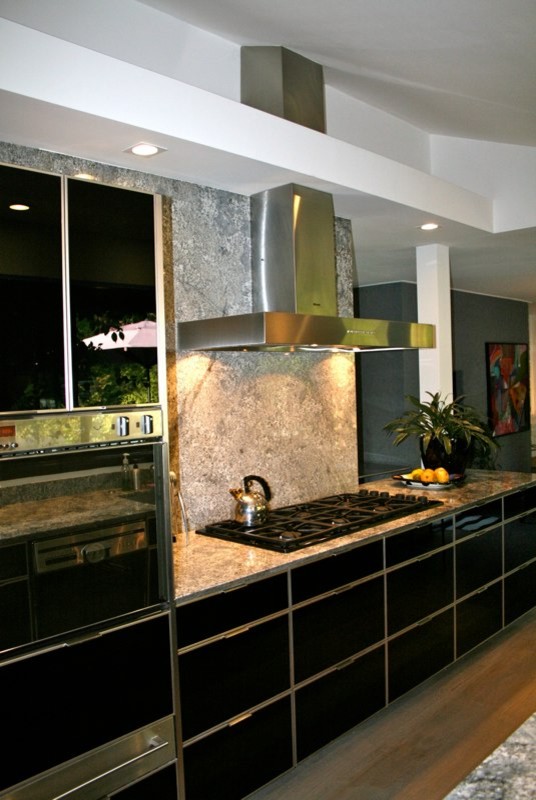 Black Glass Kitchen - Modern - Kitchen - San Francisco - by KVK Designs ...