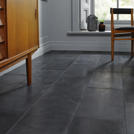 Black Slate Floor Wall Tiles Modern, Slate Floor Tiles For Kitchen