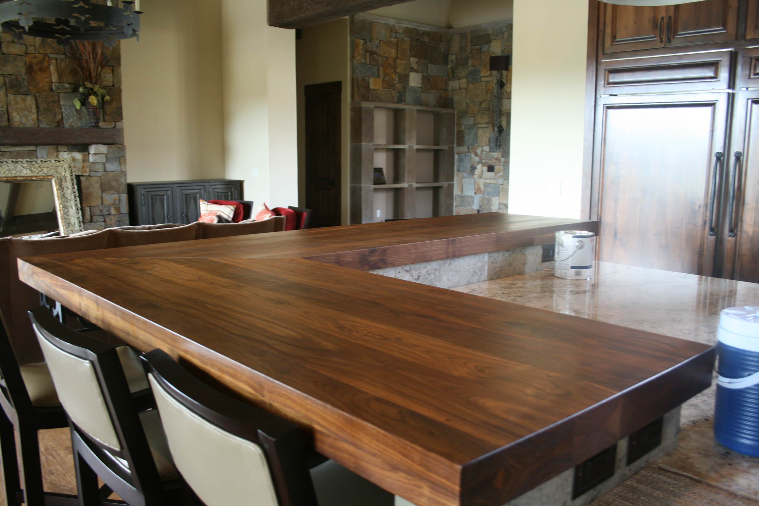 Slab Walnut Wood Countertop Photo Gallery, by DeVos Custom Woodworking