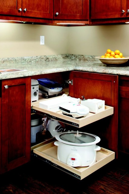 Glide-Around Corner Cabinet Solution - Traditional - Kitchen - Columbus -  by ShelfGenie of Columbus