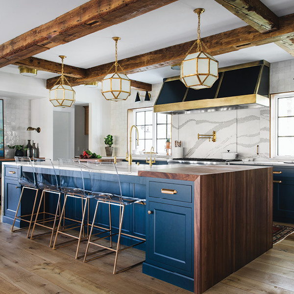 Blue and Bright Dutch Colonial - Traditional - Kitchen - Grand Rapids ...