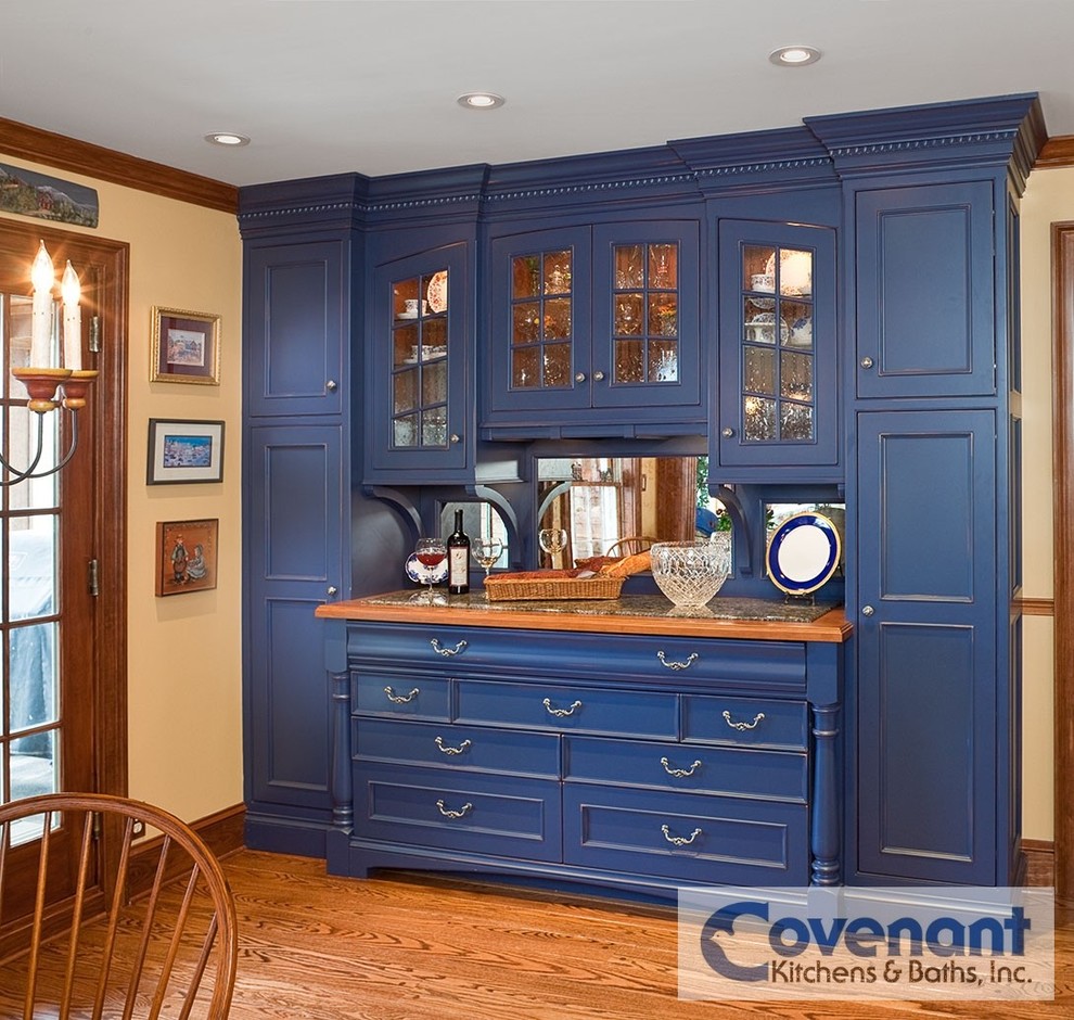 Blue Custom Hutch Traditional Kitchen Other by Covenant