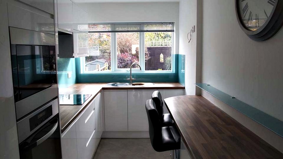 Blue Diamond Kitchen Splashbacks by CreoGlass Contemporary Kitchen