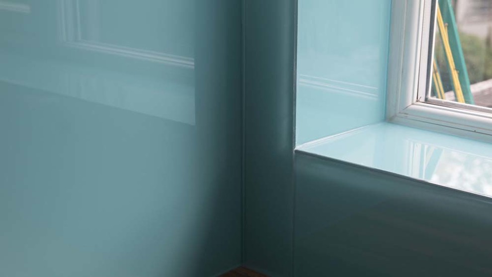 Blue Diamond Kitchen Splashbacks by CreoGlass Contemporary Kitchen