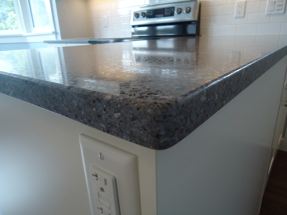 Blue Grey Quartz Contemporary Kitchen Vancouver By Bg Granite Ltd