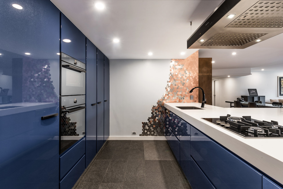 Blue Kitchen Design, Rushcutters Bay - Contemporary - Kitchen - Sydney ...