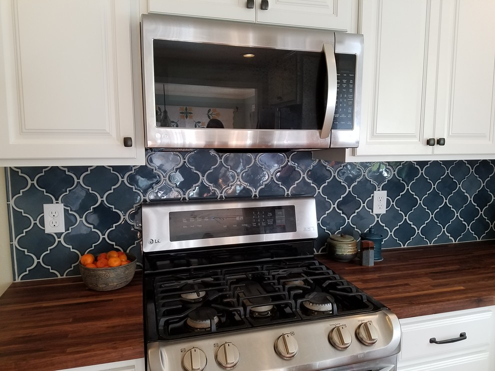 Blue Lantern Backsplash - Transitional - Kitchen - Other - by Mid ...