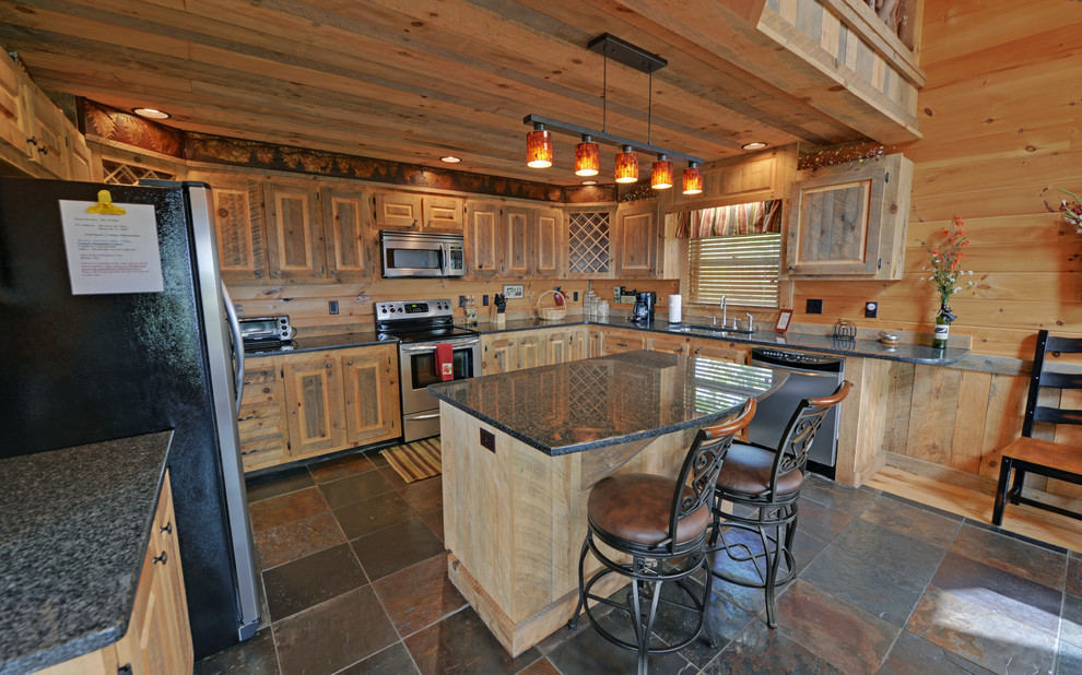 Blue Ridge Vacation Rental Cabins Rustic Kitchen Atlanta by Envision  Houzz